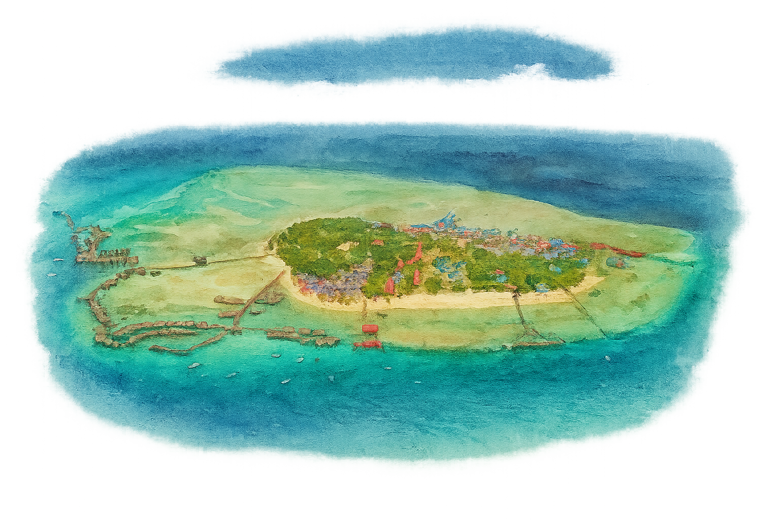 Isla de Mabul desde el aire