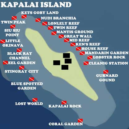 Mapa de Kapalai