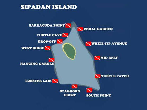 Mapa de Sipadan
