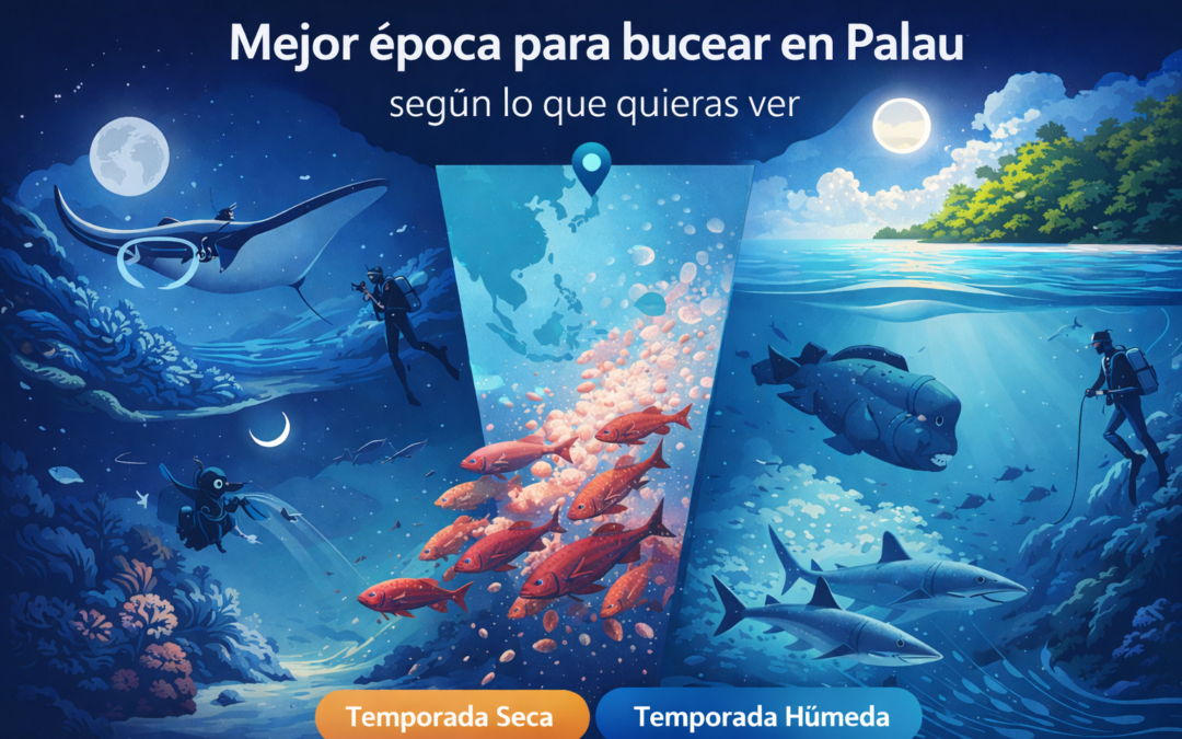 Mejor época para bucear en Palau según lo que quieras ver